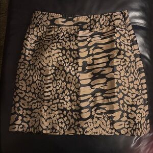 NEW Ganni Animal Print Jacquard Mini Skirt